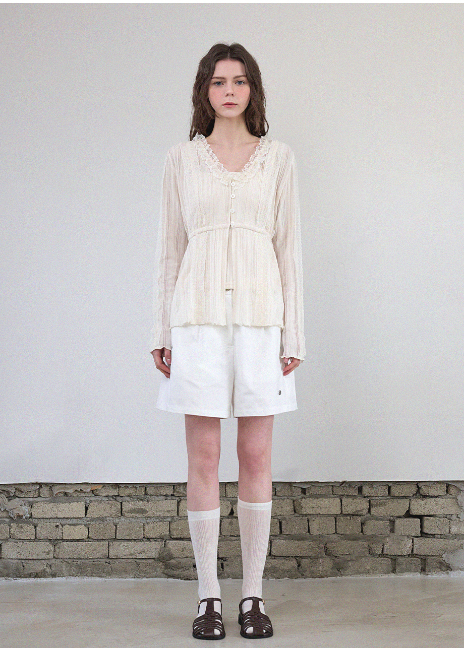 micane Lillian Lace Cardigan - Sleeveless Setup