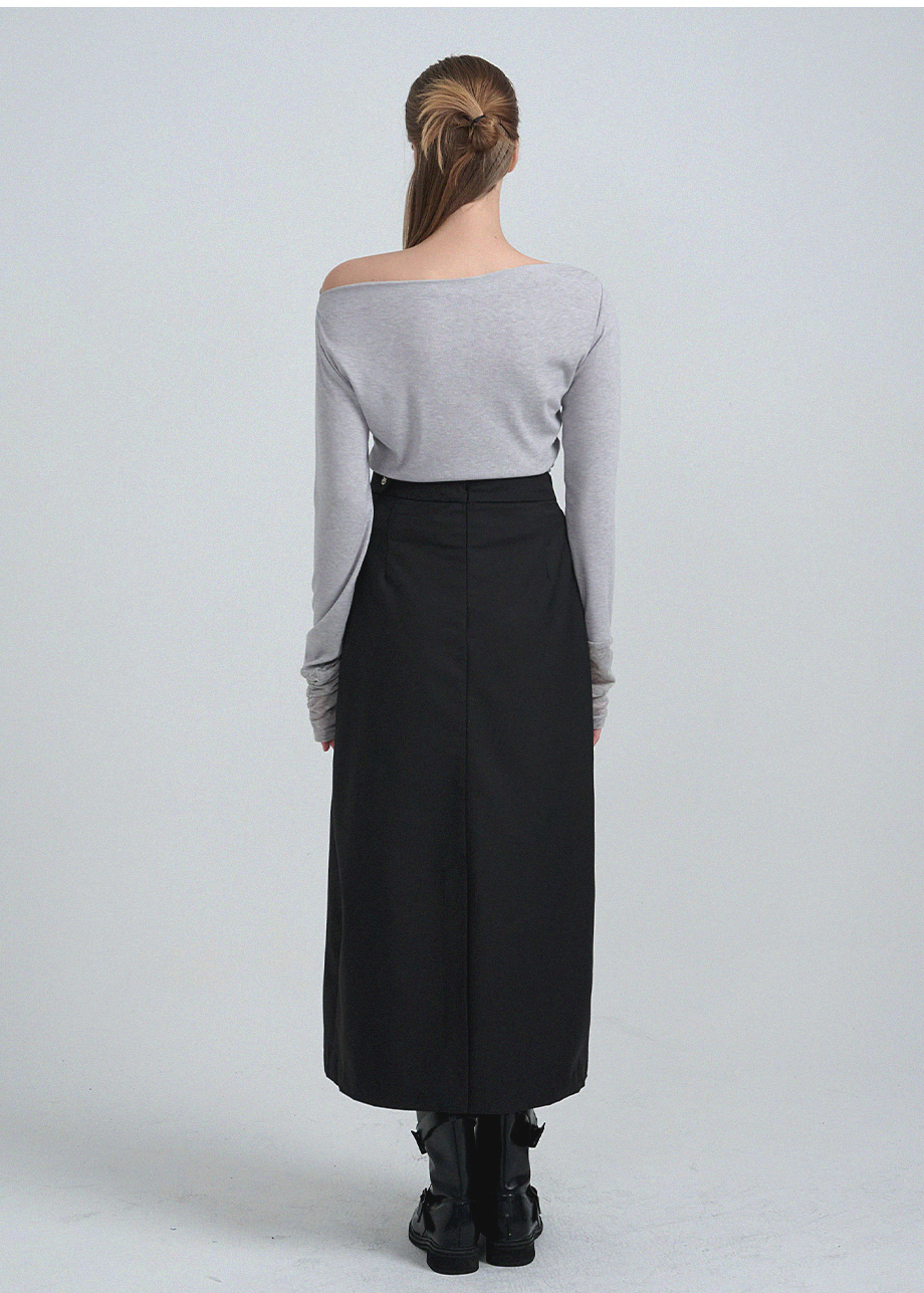 micane Noemi Bizo Wrap Long Skirt