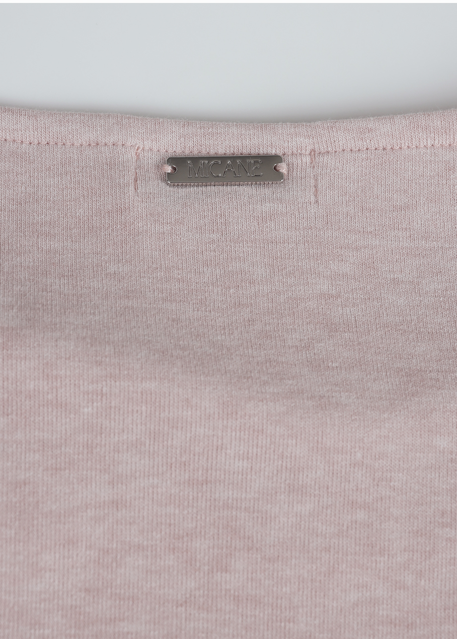 micane Aaliyah Unbalanced Cowl-neck Tee