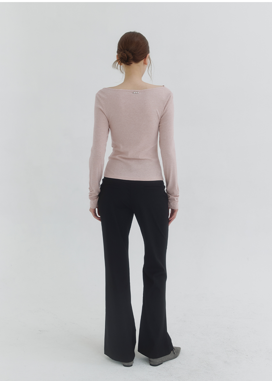 micane Aaliyah Unbalanced Cowl-neck Tee